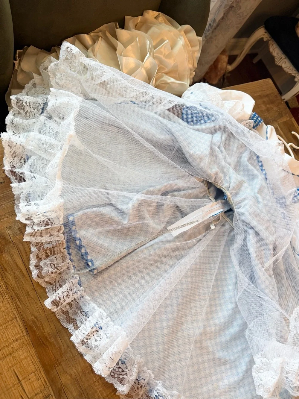 Rubie’s Wizard of Oz Dorothy Gingham Dress | Costume. Girl’s Sz-M Blue| White.